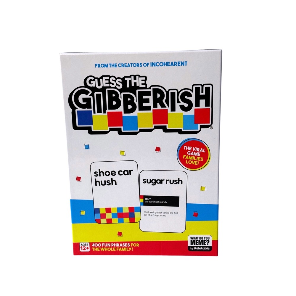 Guess The Gibberish Card Game by Relatable What Do You Meme Family Party Game